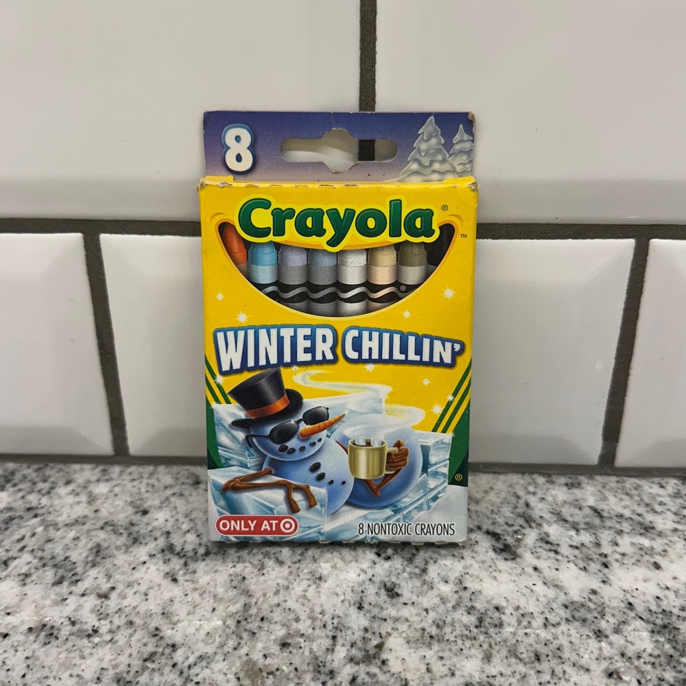 Crayola 8ct Crayons Blue Winter Chillin Target Exclusive‎ Snowman 52-4308